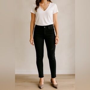 YMI Women’s WannaBettaButt Black Mid Rise Skinny Jeans